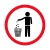 Держите чистый силуэт знак разрешается выбрасывать мусор